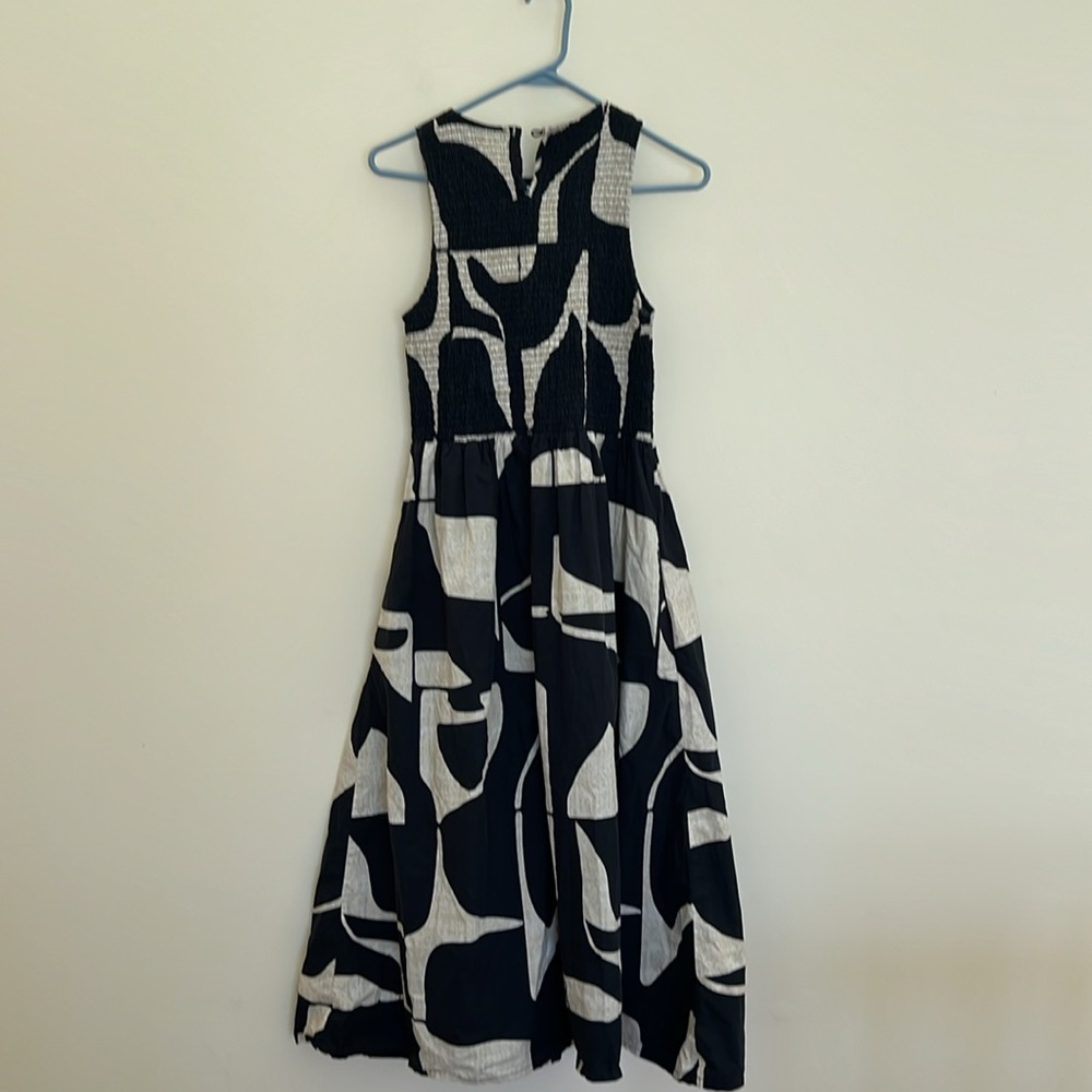 WRAY Flor Midi Dress Printed black and cream Women's Dress SZ M used - Picture 6 of 15